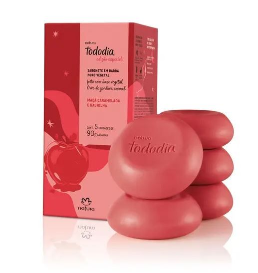 Sabonete em Barra Puro Vegetal Maçã Caramelada e Baunilha