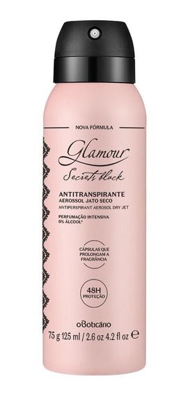 Desodorante Antitranspirante Aerosol Glamour Secrets Black