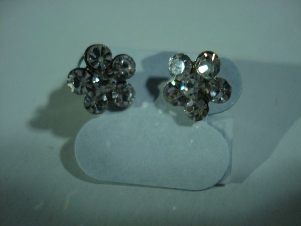 Brinco Flor Strass