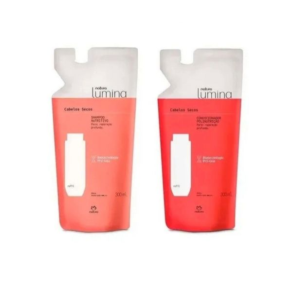 Combo Refil Shampoo e Condicionador Lumina Cabelos Secos