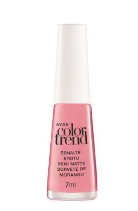 Esmalte Efeito Semi Matte Sorvete de Morango*